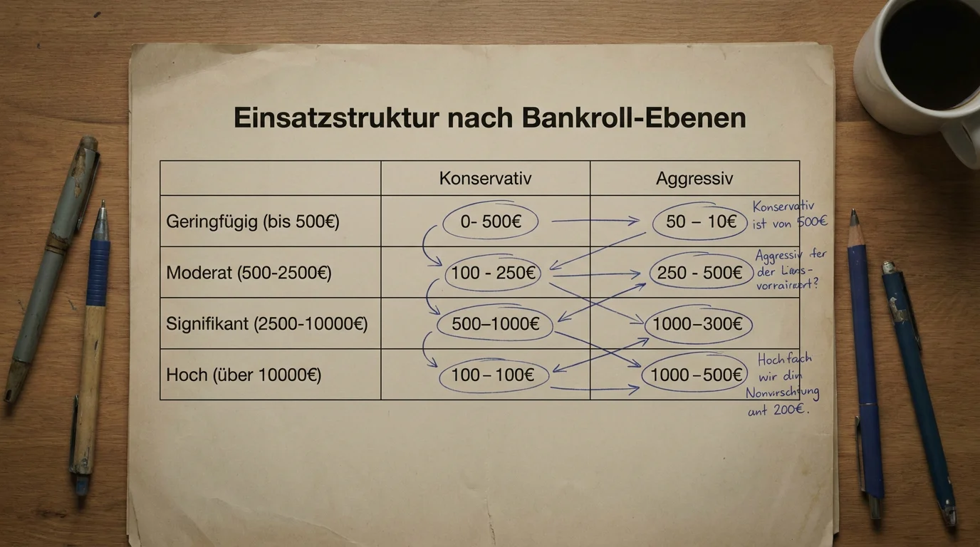 Staking-Plan Tabelle für Eishockey Wetten – Einsatz berechnen nach Bankroll-Größe