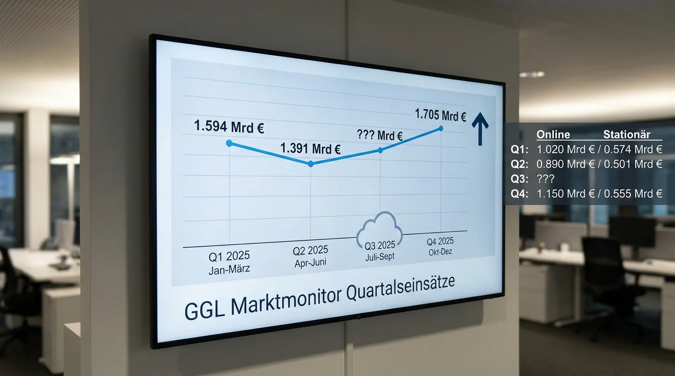 Deutsche Sportwetten-Marktdaten 2025 – GGL Marktmonitor Quartalseinsätze im Überblick