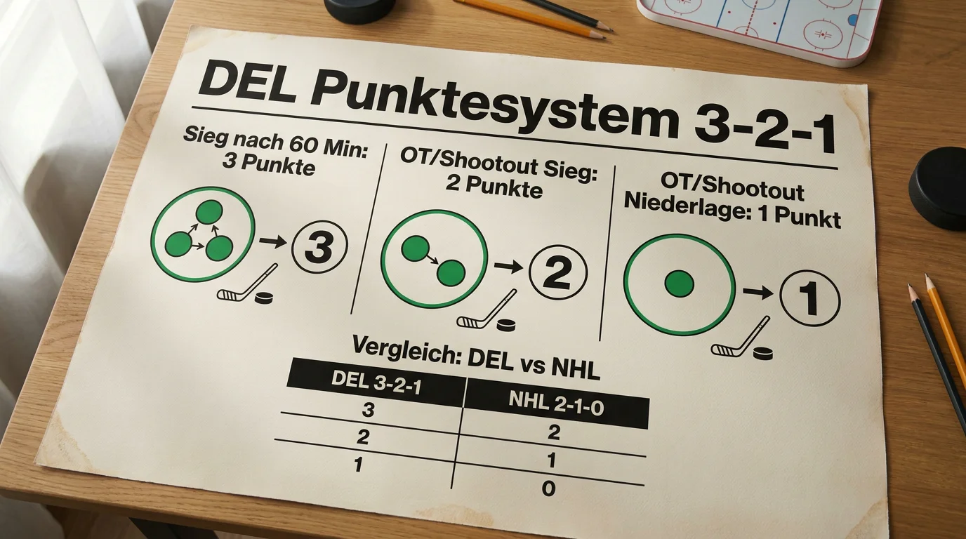 DEL Punktesystem Erklärung – 3-2-1-Modell mit Overtime und Shootout für Sportwetter