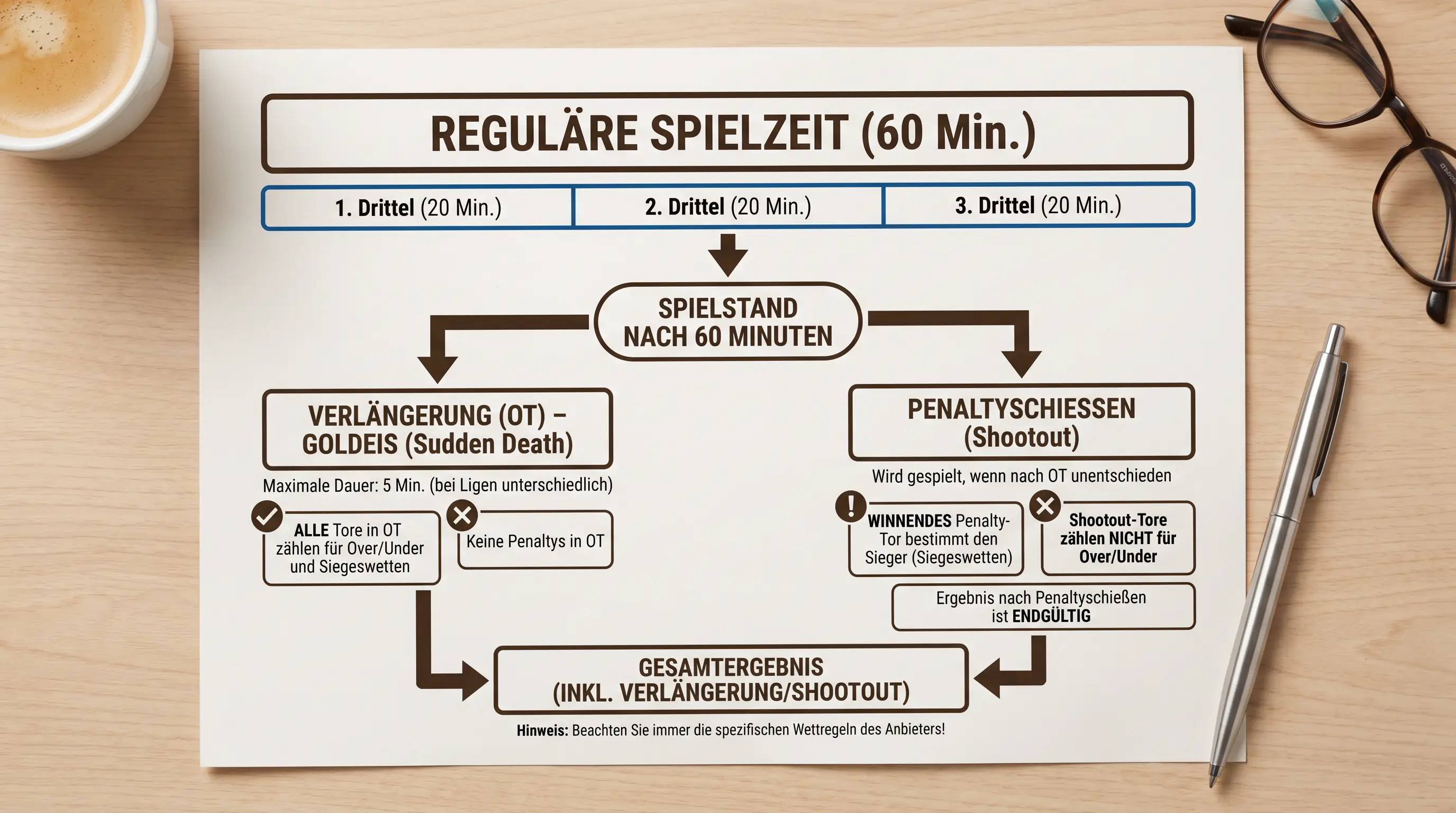 Erklärung der Overtime-Regeln im Eishockey und ihre Bedeutung für Sportwetten auf Moneyline und 1X2