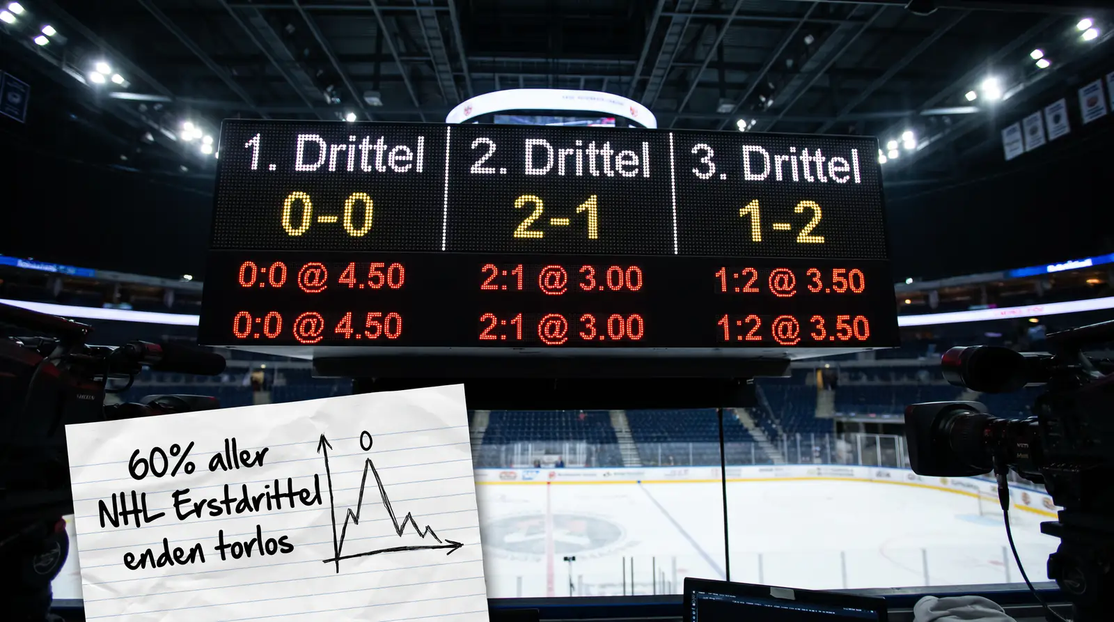 Drittelwetten Eishockey – Statistik zum torlos endenden ersten Drittel in der NHL
