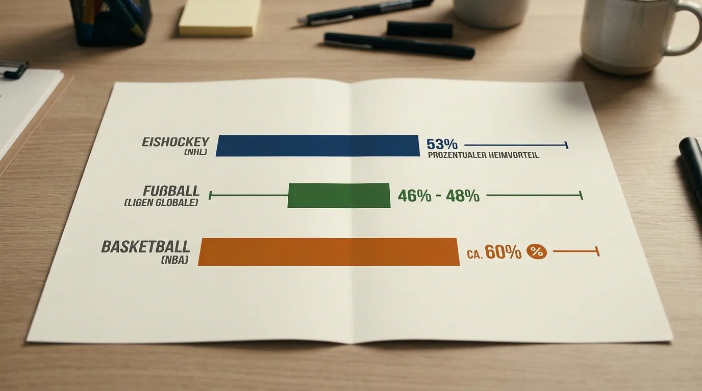 Heimvorteil im Sport im Vergleich – Eishockey NHL DEL vs. Fußball und Basketball Heimsiege-Quote