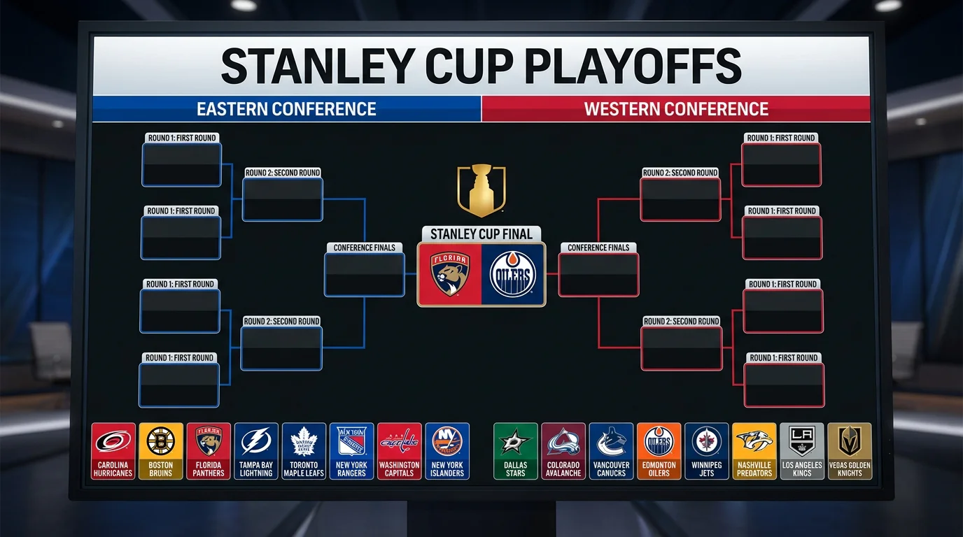 Stanley Cup Outright-Wette: NHL-Playoff-Baum zeigt die vier Runden bis zum Meister